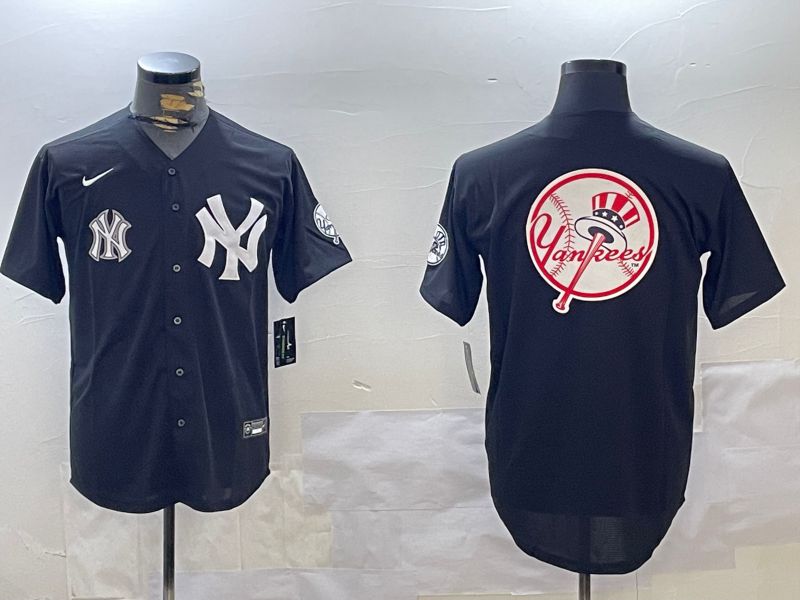 Men New York Yankees Blank Black Fashion Game Nike 2024 MLB Jersey style 18->new york yankees->MLB Jersey